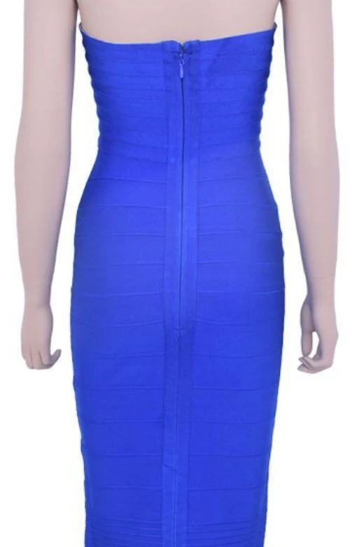 Aaliyah Bandage Midi Dress - Royal Blue - Image 7
