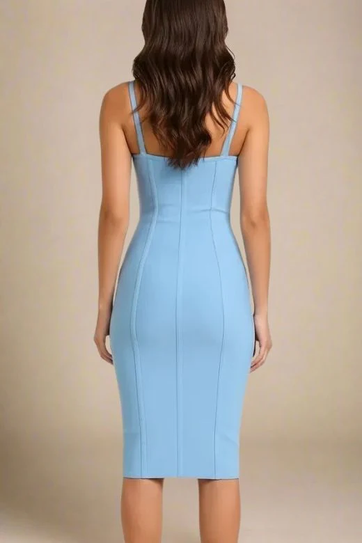 Abi Bandage Dress - Sky Blue - Image 3