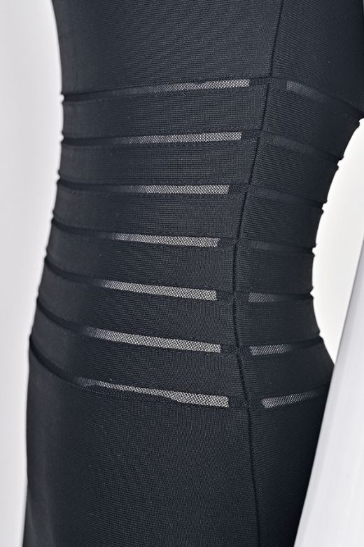 Abigail Bodycon Midi Dress - Classic Black - Image 9