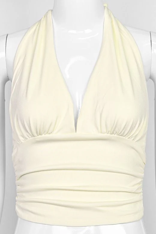 Aby Halter Top - Butter Yellow - Image 12