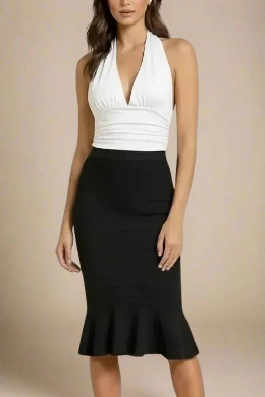 Aby Halter Neck Top - White Pearl - Image 5