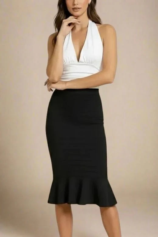 Aby Halter Neck Top - White Pearl - Image 7