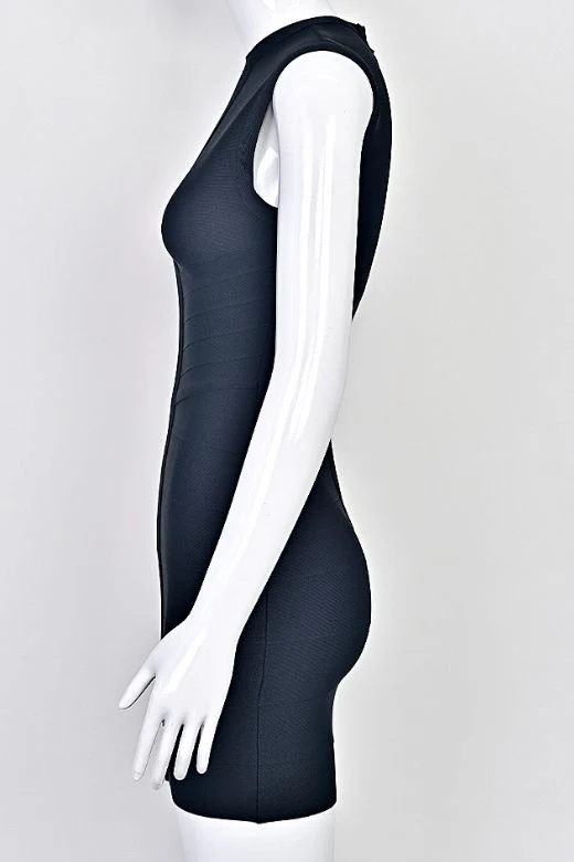 Alora Bandage Mini Dress - Classic Black - Image 10