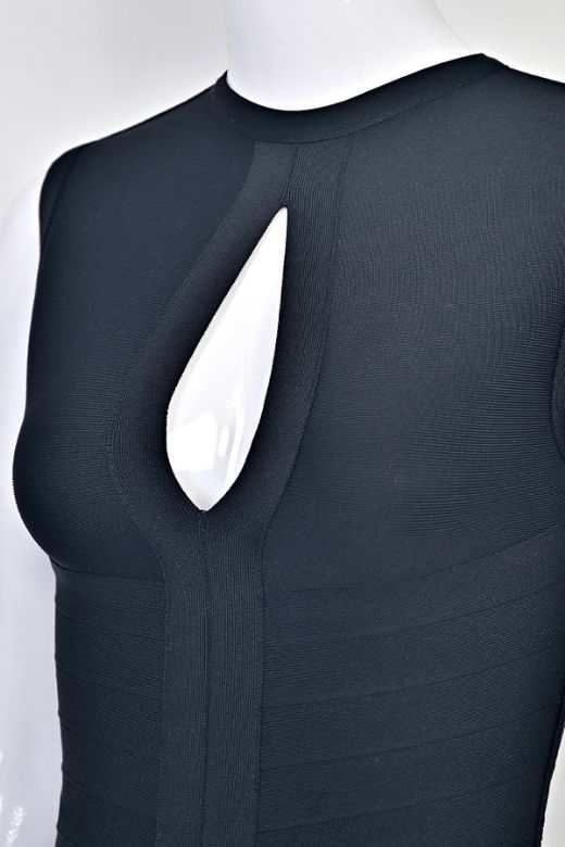 Alora Bandage Mini Dress - Classic Black - Image 11