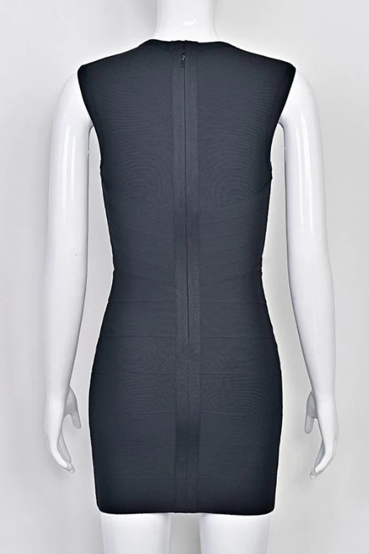 Alora Bandage Mini Dress - Classic Black - Image 8