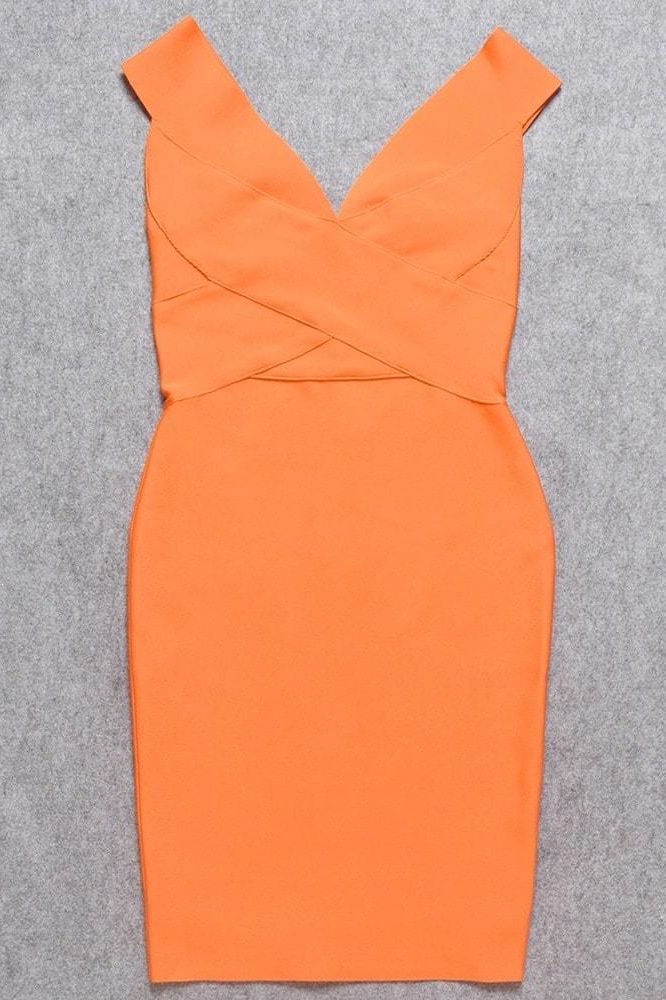Ash Bandage Dress - Apricot Orange - Image 10