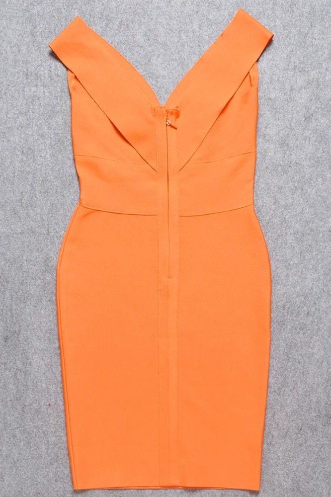 Ash Bandage Dress - Apricot Orange - Image 11