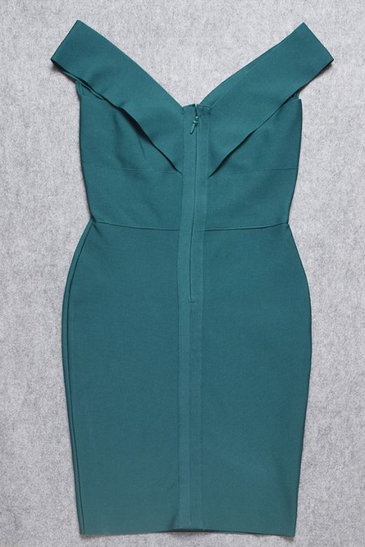 Ash Bandage Dress - Emerald Green - Image 11