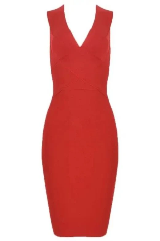 Ash Bandage Dress - Lipstick Red - Image 2