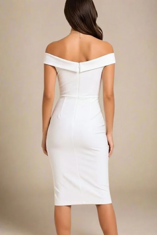 Ash Bandage Dress - White Pearl - Image 3
