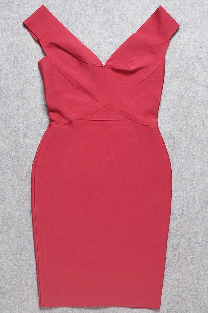 Ash Bandage Dress - Red Wine - Image 9