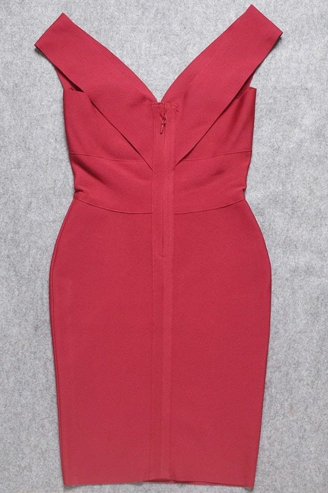 Ash Bandage Dress - Red Wine - Image 10
