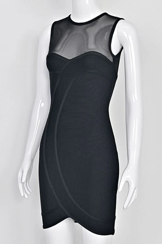 Aspen Bodycon Mini Dress - Classic Black - Image 7