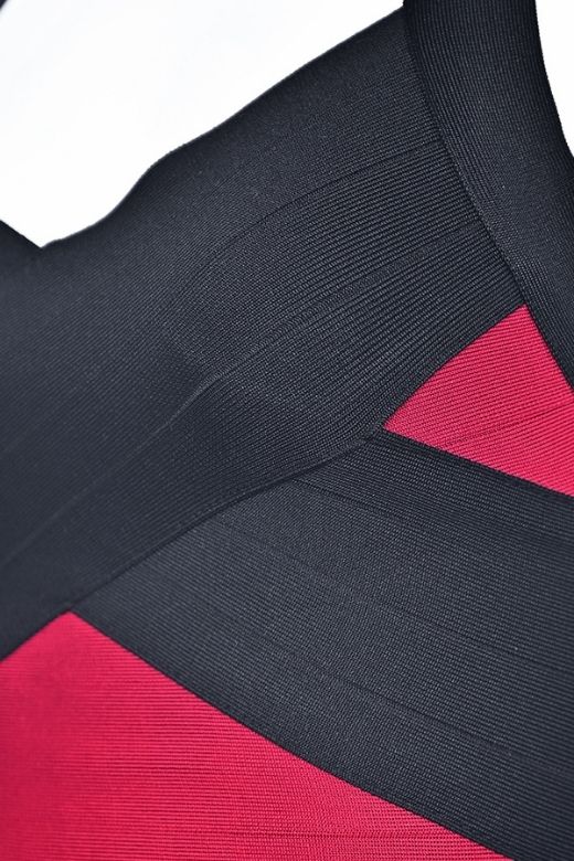Audrey Bandage Mini Dress - Cherry Red - Image 7