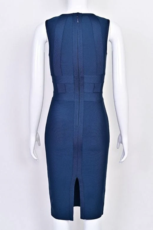 Aurora Bandage Dress - Navy Blue - Image 6