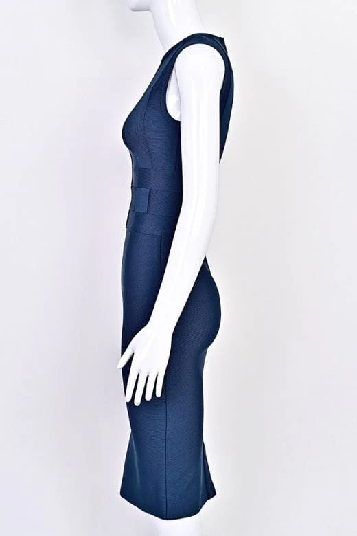 Aurora Bandage Dress - Navy Blue - Image 7