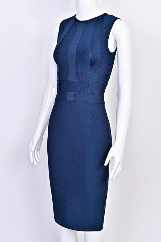 Aurora Bandage Dress - Navy Blue - Image 8