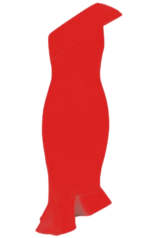 Avery Bandage Dress - Lipstick Red - Image 2