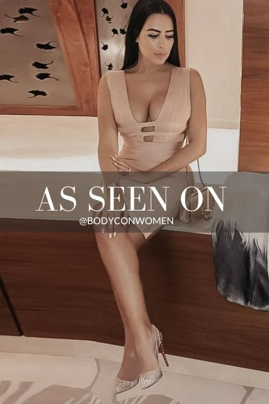 Bay Bandage Dress - Nude (Sale) - Image 10