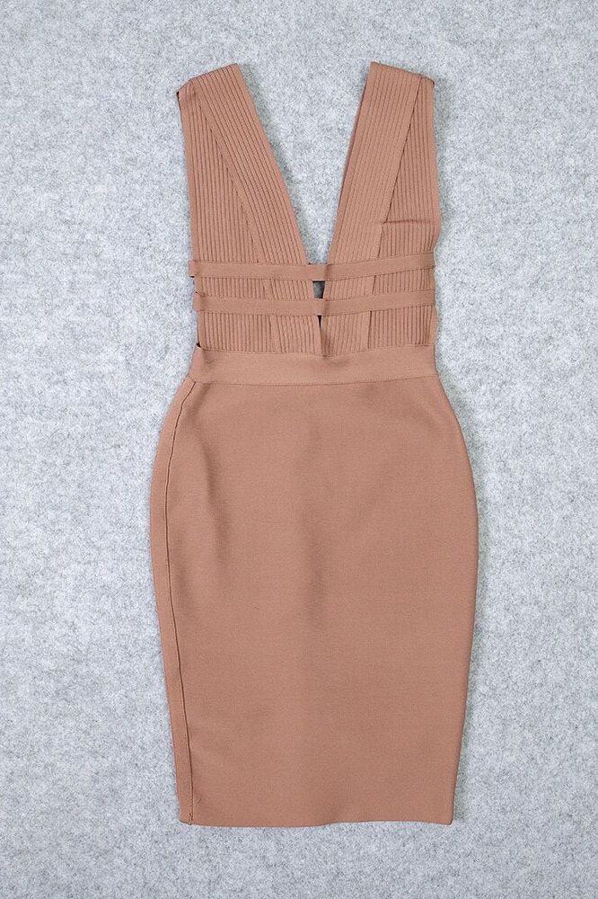 Bay Bandage Dress - Nude (Sale) - Image 8