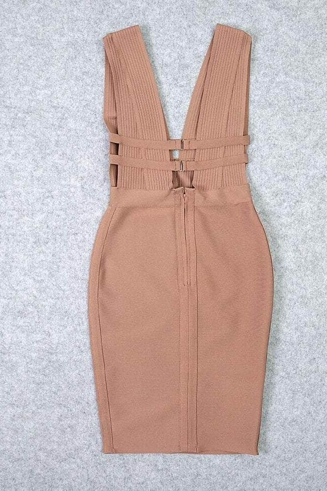Bay Bandage Dress - Nude (Sale) - Image 9