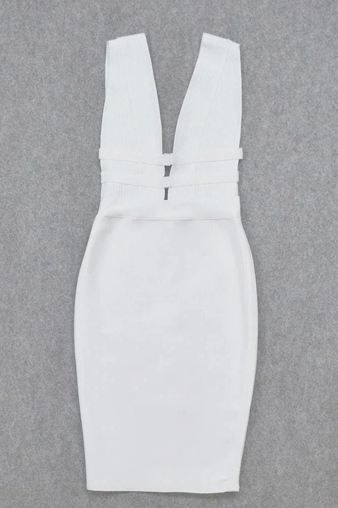 Bay Bandage Dress - White Pearl (Sale) - Image 7