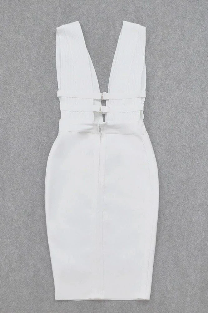 Bay Bandage Dress - White Pearl (Sale) - Image 8
