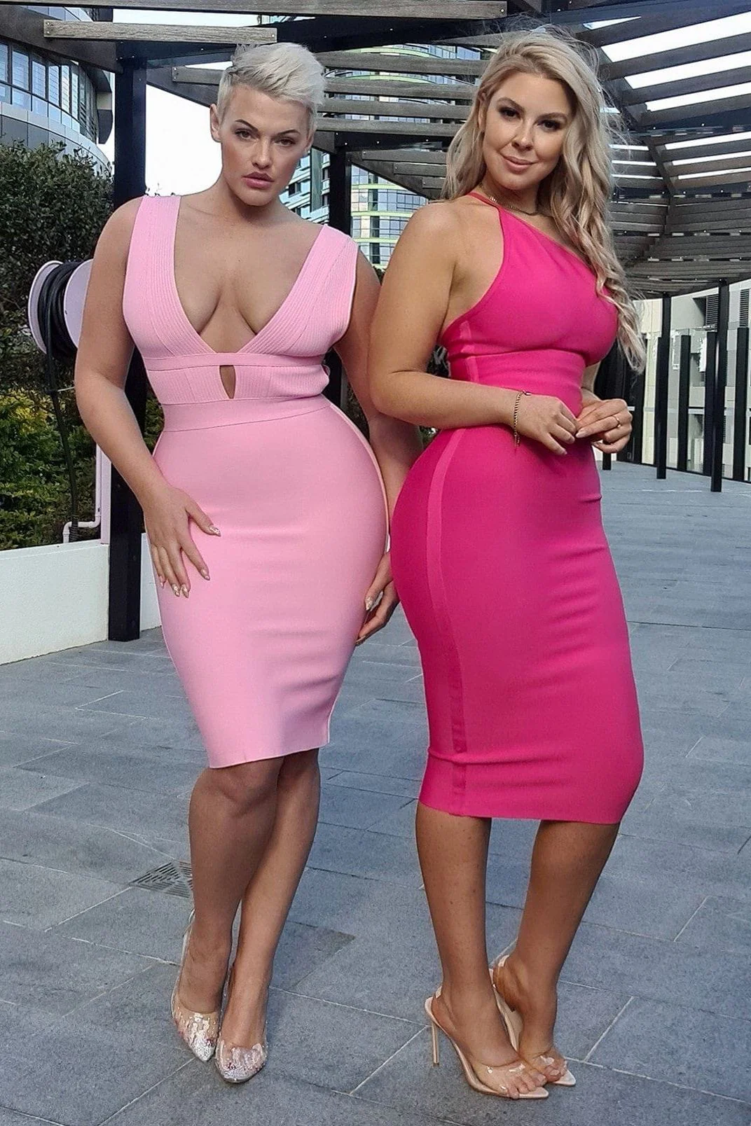 Bay Bandage Dress - Blush Pink - Image 6
