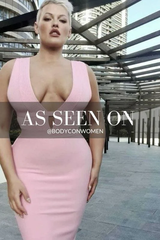 Bay Bandage Dress - Blush Pink - Image 10