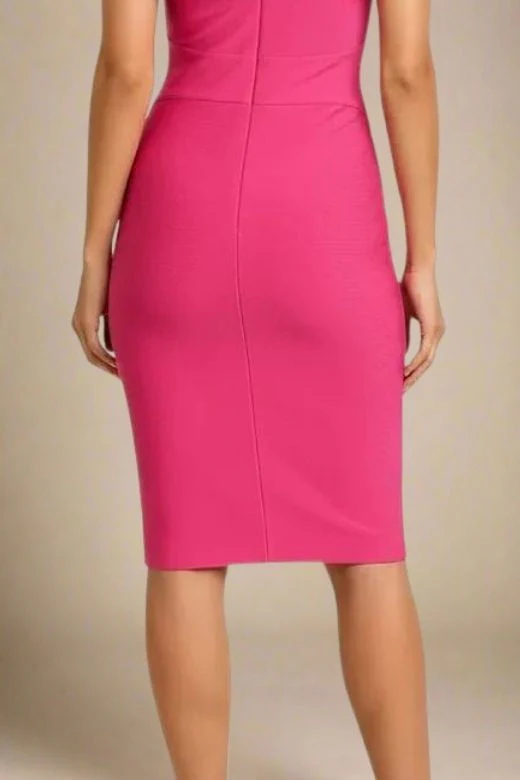 Bea Bandage Dress - Hot Pink - Image 4