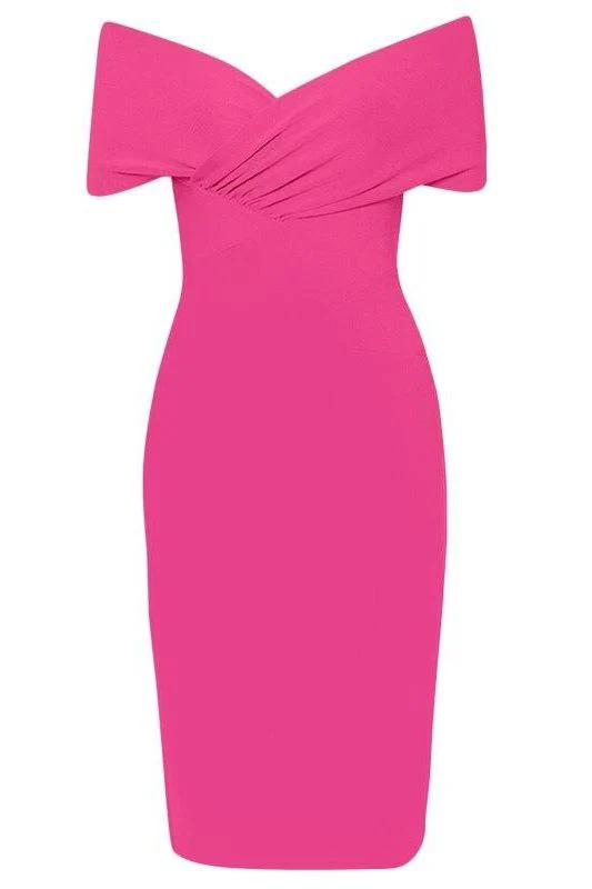 Bea Bandage Dress - Hot Pink - Image 2