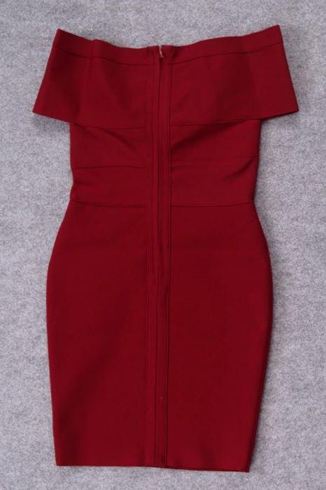 Bea Bandage Dress - Red Wine - Image 10