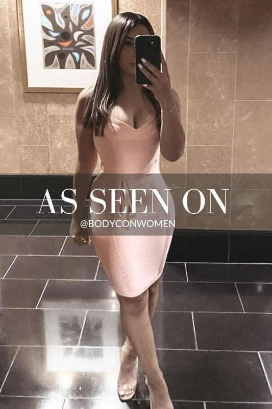 Bek Bandage Dress - Blush Pink - Image 15