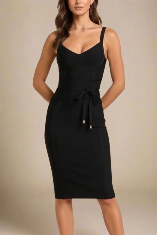 Bek Bandage Dress - Classic Black - Image 5