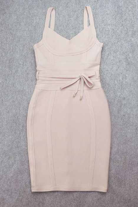 Bek Bandage Dress - Cream - Image 11