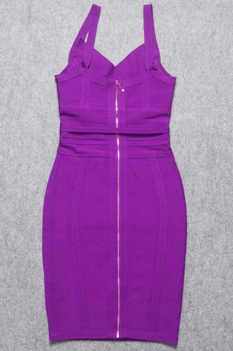 Bek Bandage Dress - Plum Purple - Image 12