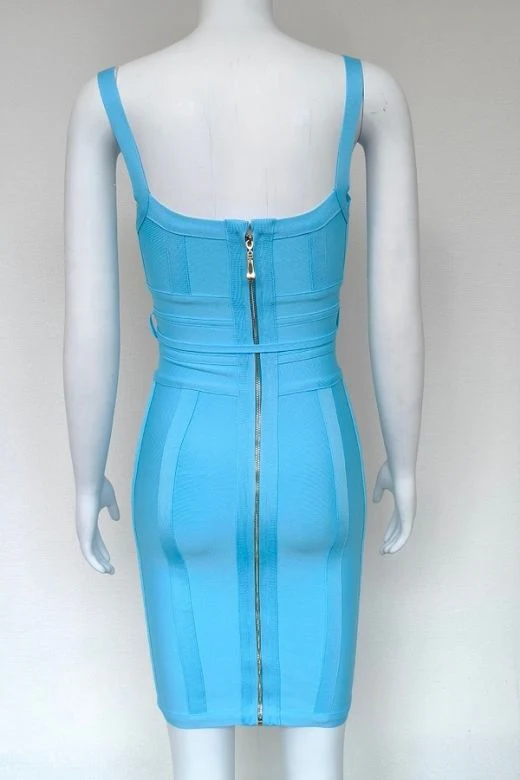 Bek Bandage Dress - Sky Blue - Image 12