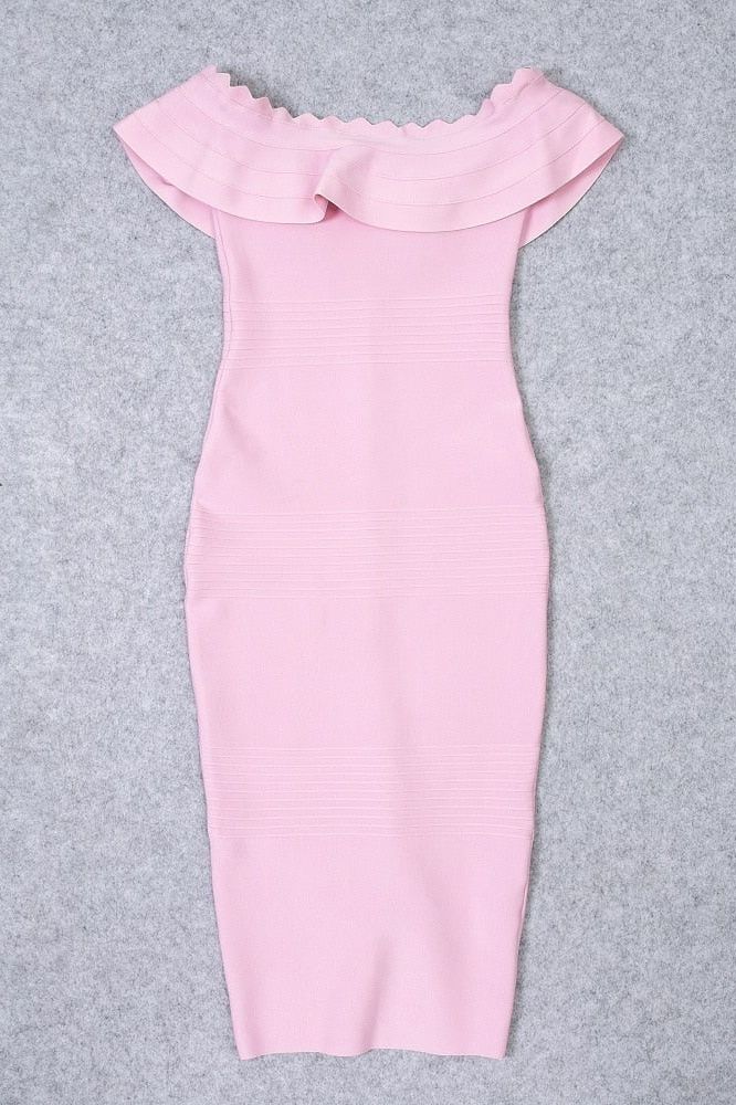 Billie Bandage Midi Dress - Dusty Pink - Image 8