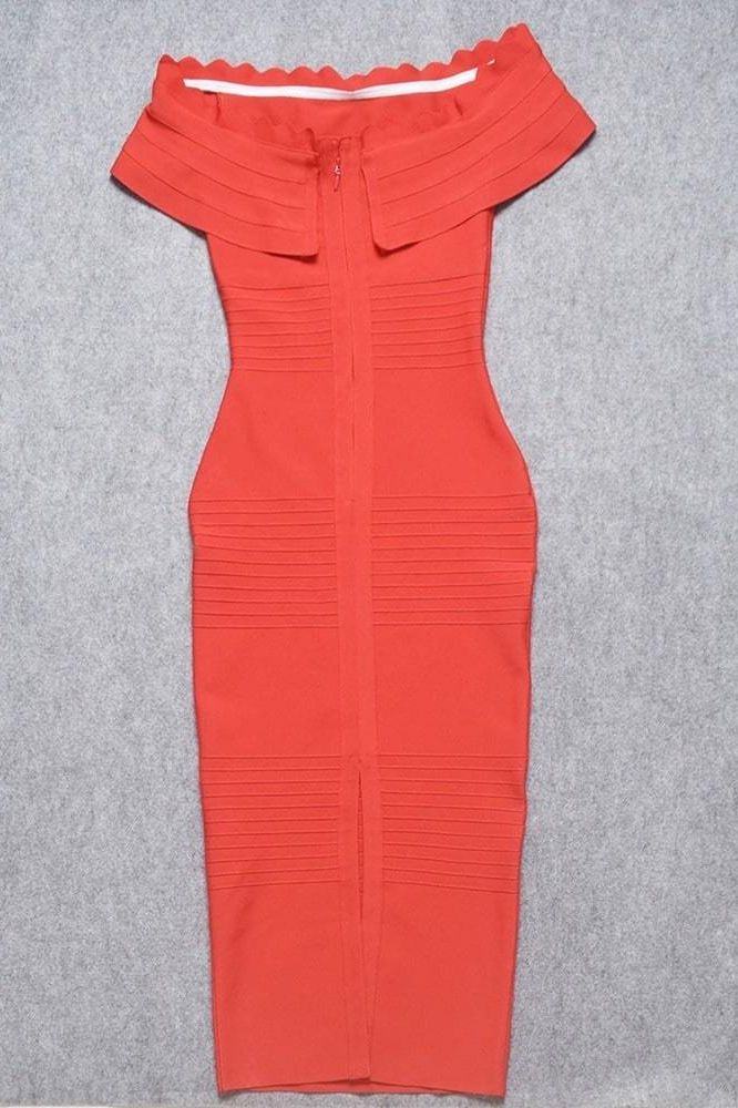 Billie Bandage Midi Dress - Lipstick Red - Image 10