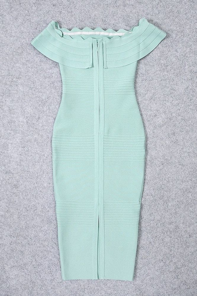 Billie Bandage Midi Dress - Mint Green - Image 12
