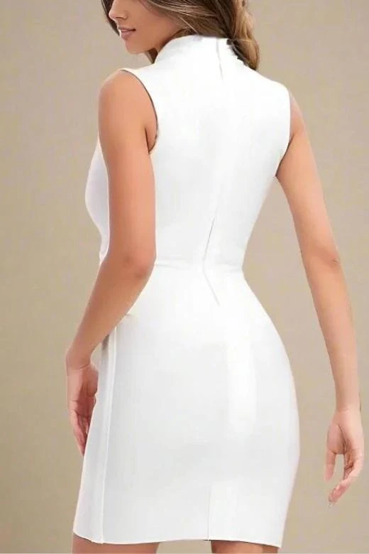 Blaire Bandage Mini Dress - White Pearl (sale) - Image 2