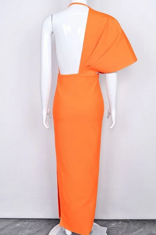 Blake Bandage Maxi Dress - Apricot Orange - Image 10