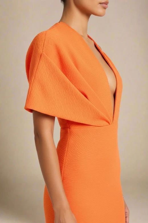 Blake Bandage Maxi Dress - Apricot Orange - Image 3
