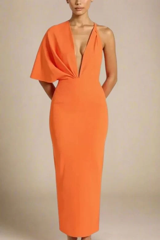 Blake Bandage Maxi Dress - Apricot Orange - Image 4