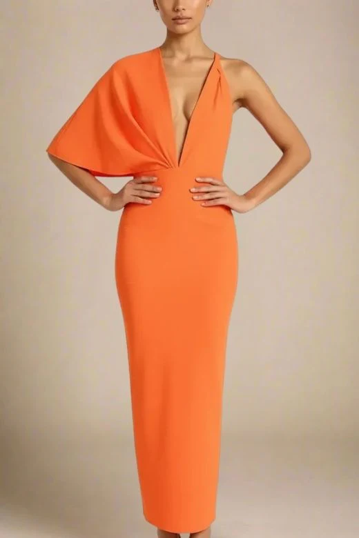 Blake Bandage Maxi Dress - Apricot Orange - Image 5