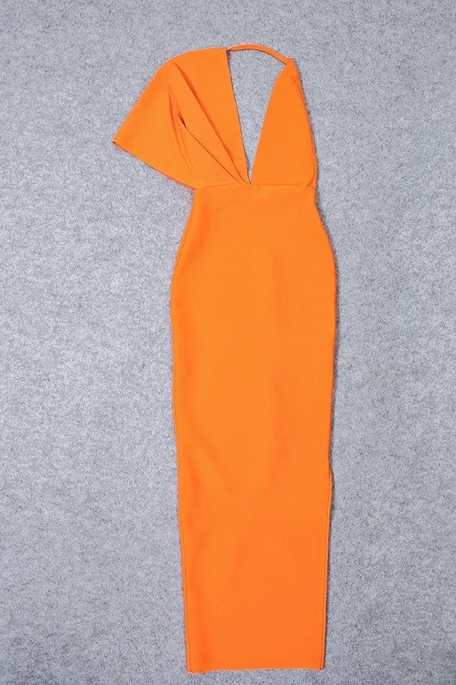 Blake Bandage Maxi Dress - Apricot Orange (Sale) - Image 9