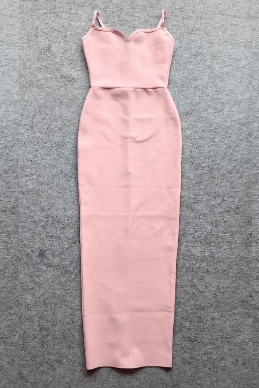 Blanche Bandage Maxi Dress - Dusty Pink - Image 8