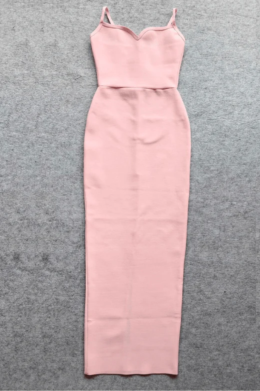 Blanche Bandage Maxi Dress - Dusty Pink - Image 9