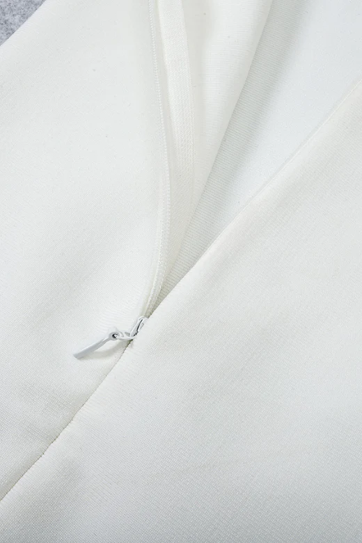 Blanche Bandage Midi Dress - White Pearl - Image 12