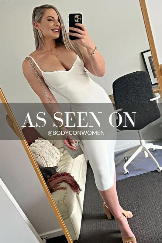 Blanche Bandage Midi Dress - White Pearl - Image 13